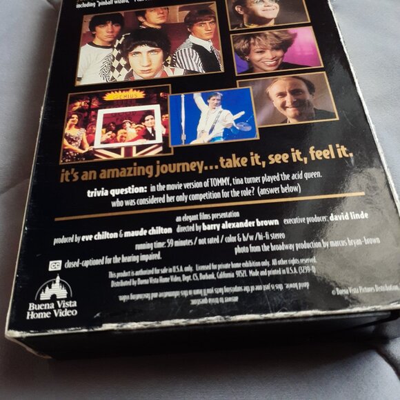 The Who's Tommy The Amazing Journey VHS Tape Buena Vista - Picture 5 of 6